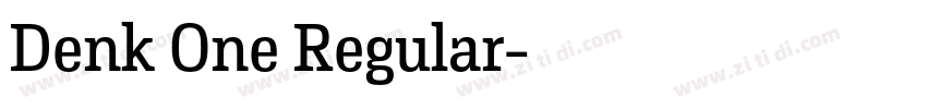 Denk One Regular字体转换